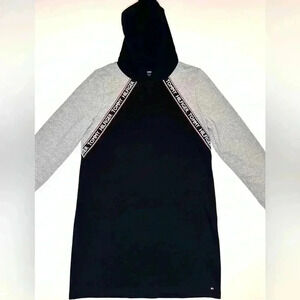 Tommy Hilfiger Womens Colorblocked Logo Tape Hoodie Dress Size- Large